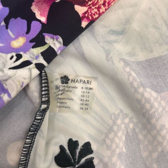 Hapari Womens Floral Halter Sweetheart Neck Backless Tankini Top Swimwear Medium - Picture 7 of 15